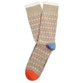 6-pack Originals Polkadot Socks Khaki / Off White / Cold Blue / Pumpkin