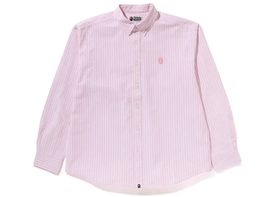 A BATHING APE  |Button-down Nylon Street Style Long Sleeves Plain Cotton