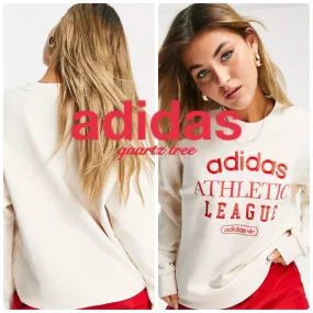 adidas  |Crew Neck Sweat Street Style Long Sleeves Plain Cotton Logo