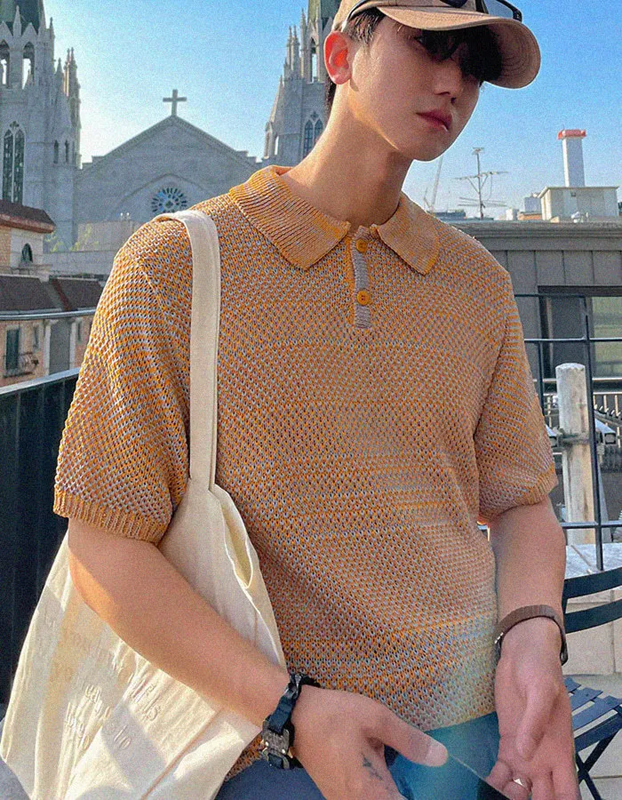 ASCLO  |Button-down Unisex Nylon Street Style Plain Short Sleeves