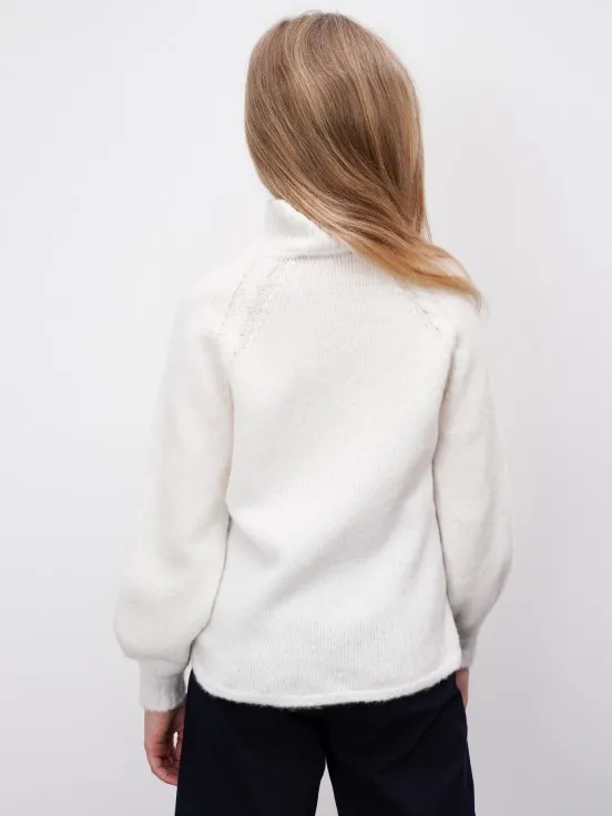 Asymmetric turtleneck sweater