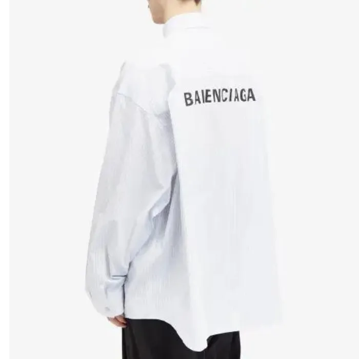 BALENCIAGA  |Button-down Stripes Unisex Street Style Long Sleeves