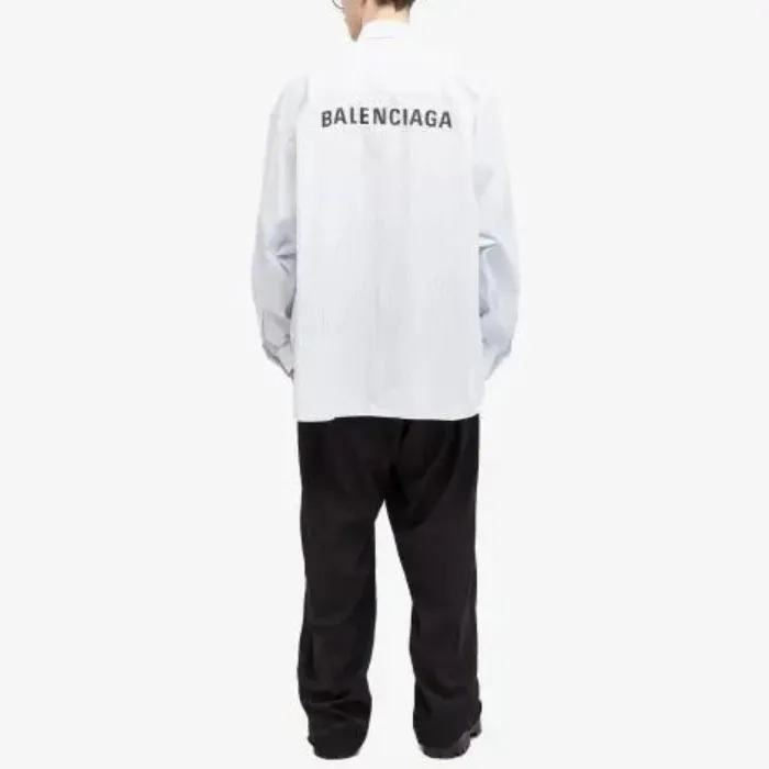 BALENCIAGA  |Button-down Stripes Unisex Street Style Long Sleeves