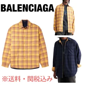 BALENCIAGA  |Button-down Unisex Street Style Long Sleeves Cotton