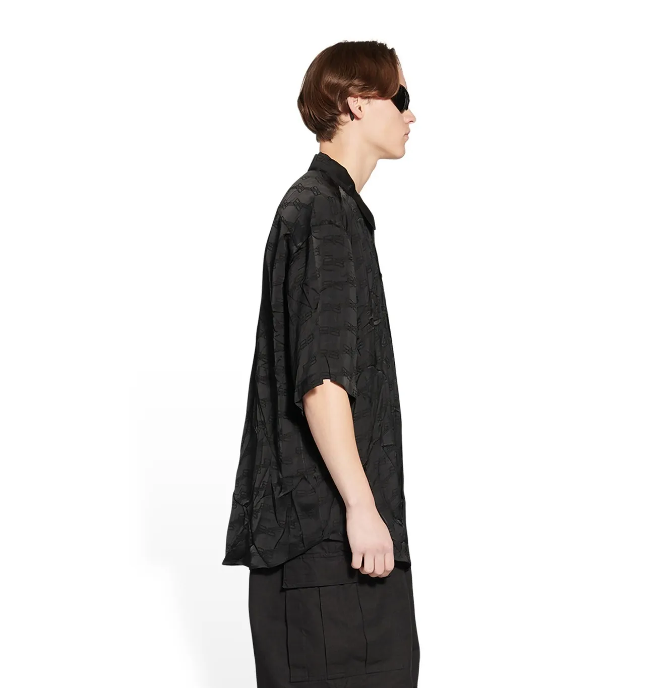 BALENCIAGA  |Button-down Unisex Street Style Short Sleeves Oversized Logo