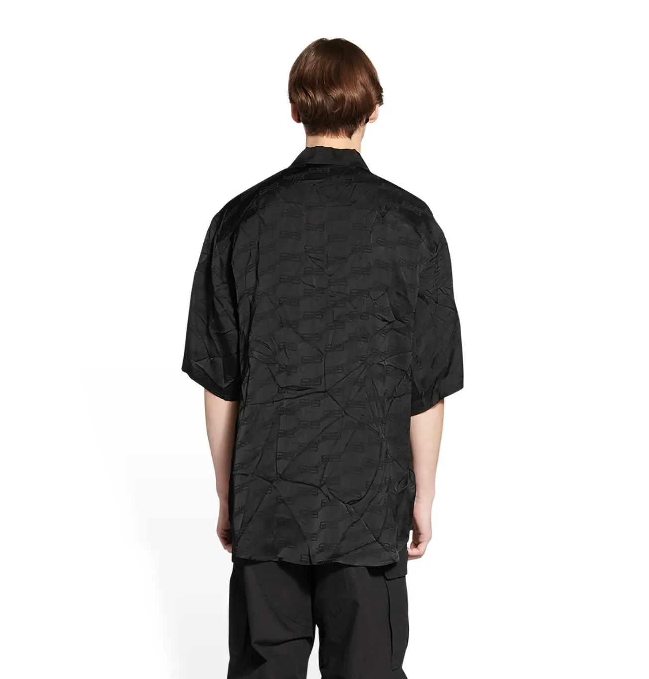 BALENCIAGA  |Button-down Unisex Street Style Short Sleeves Oversized Logo