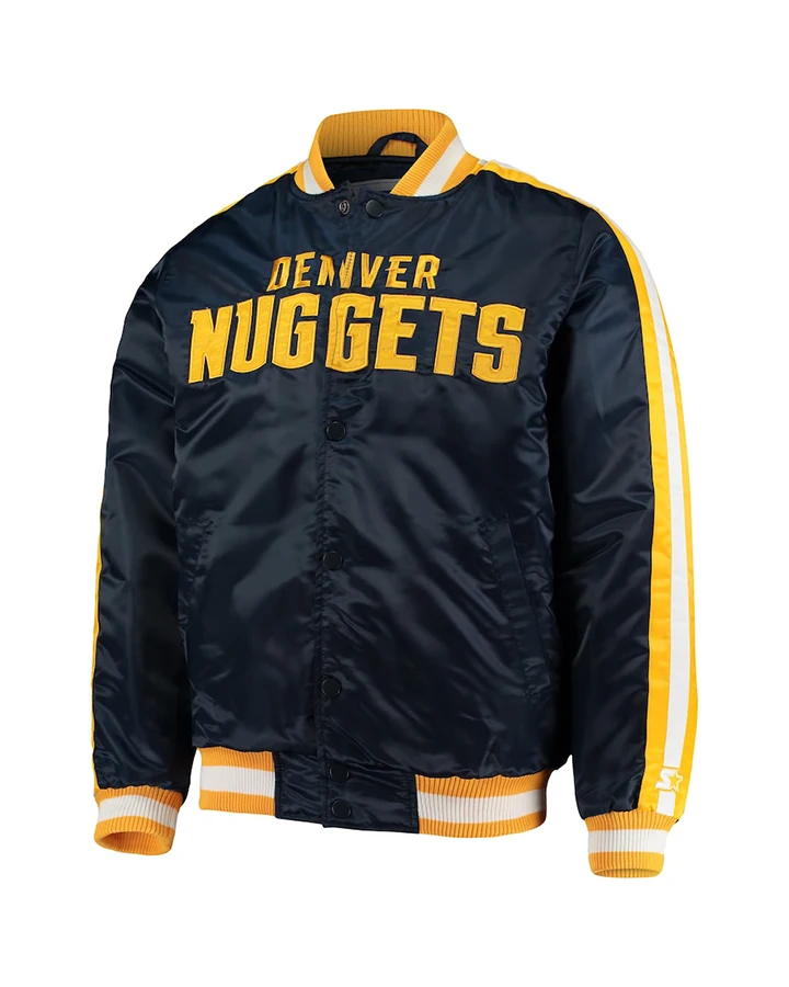 Baumbach Denver Nuggets Satin Varsity Jacket - William Jacket