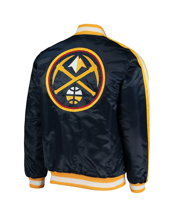 Baumbach Denver Nuggets Satin Varsity Jacket - William Jacket