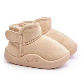 Beige Children's Snow Boots Lined with Fur, Benigna