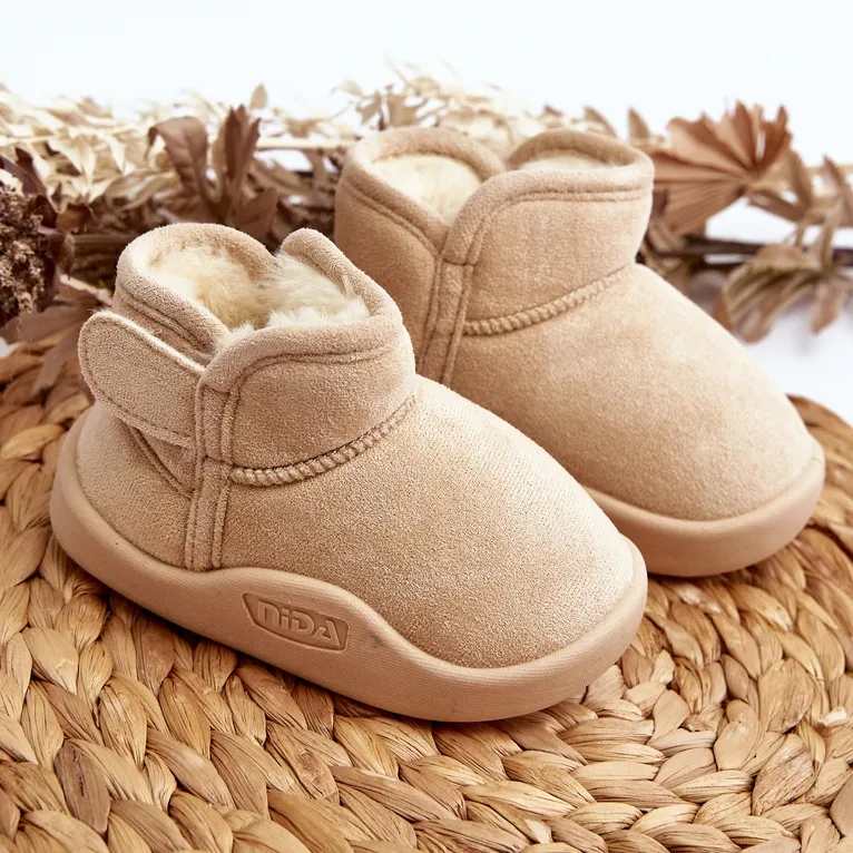 Beige Children's Snow Boots Lined with Fur, Benigna