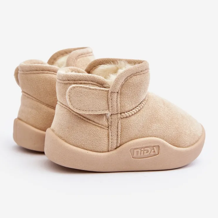 Beige Children's Snow Boots Lined with Fur, Benigna