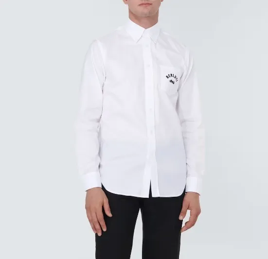 Berluti  |Button-down Unisex Street Style Long Sleeves Plain Cotton