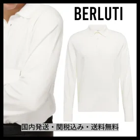 Berluti  |Button-down Unisex Wool Street Style Long Sleeves Plain Logo