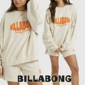 Billabong  |Unisex Street Style U-Neck Long Sleeves Oversized Logo