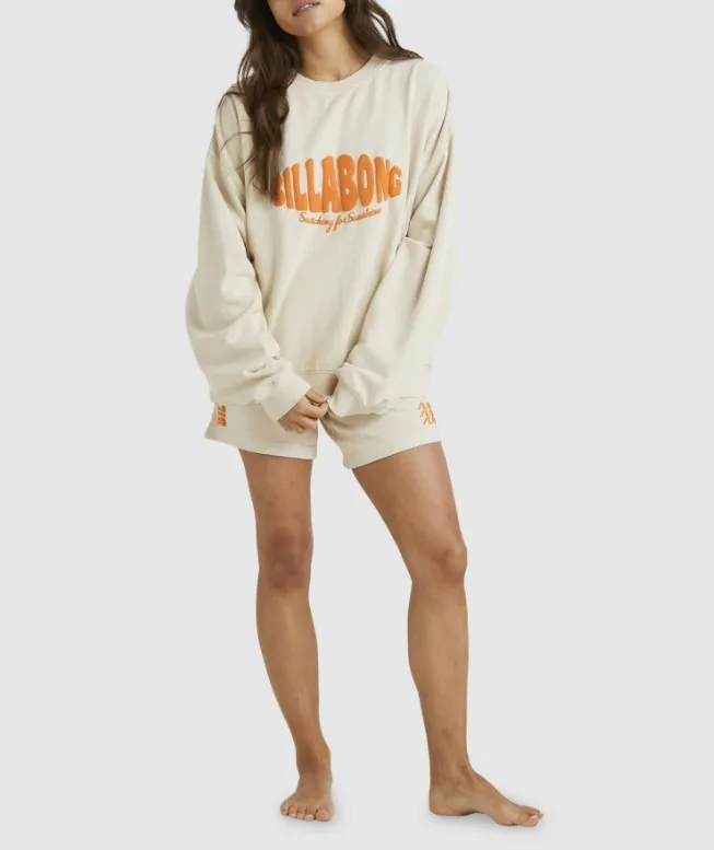 Billabong  |Unisex Street Style U-Neck Long Sleeves Oversized Logo