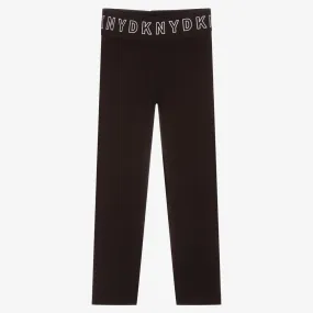 Black Cotton Logo Leggings