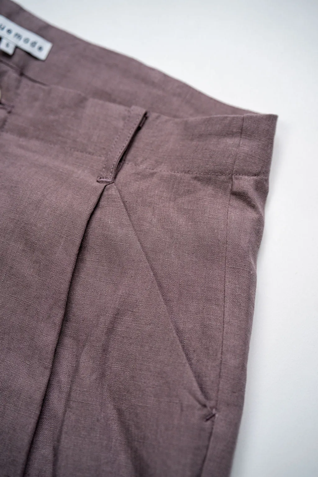 Blluemade Single Pleat Pant - Koala Belgian Linen