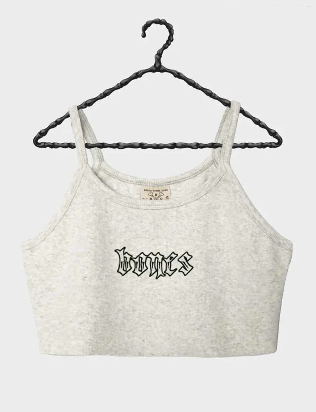 BONES CLUB RIB CROP - SNOW MARLE