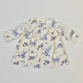 Bonpoint Cream And Blue Floral Dress