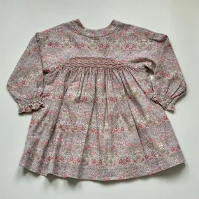 Bonpoint Hand Smocked Pastel Liberty Print Dress: 4 Years