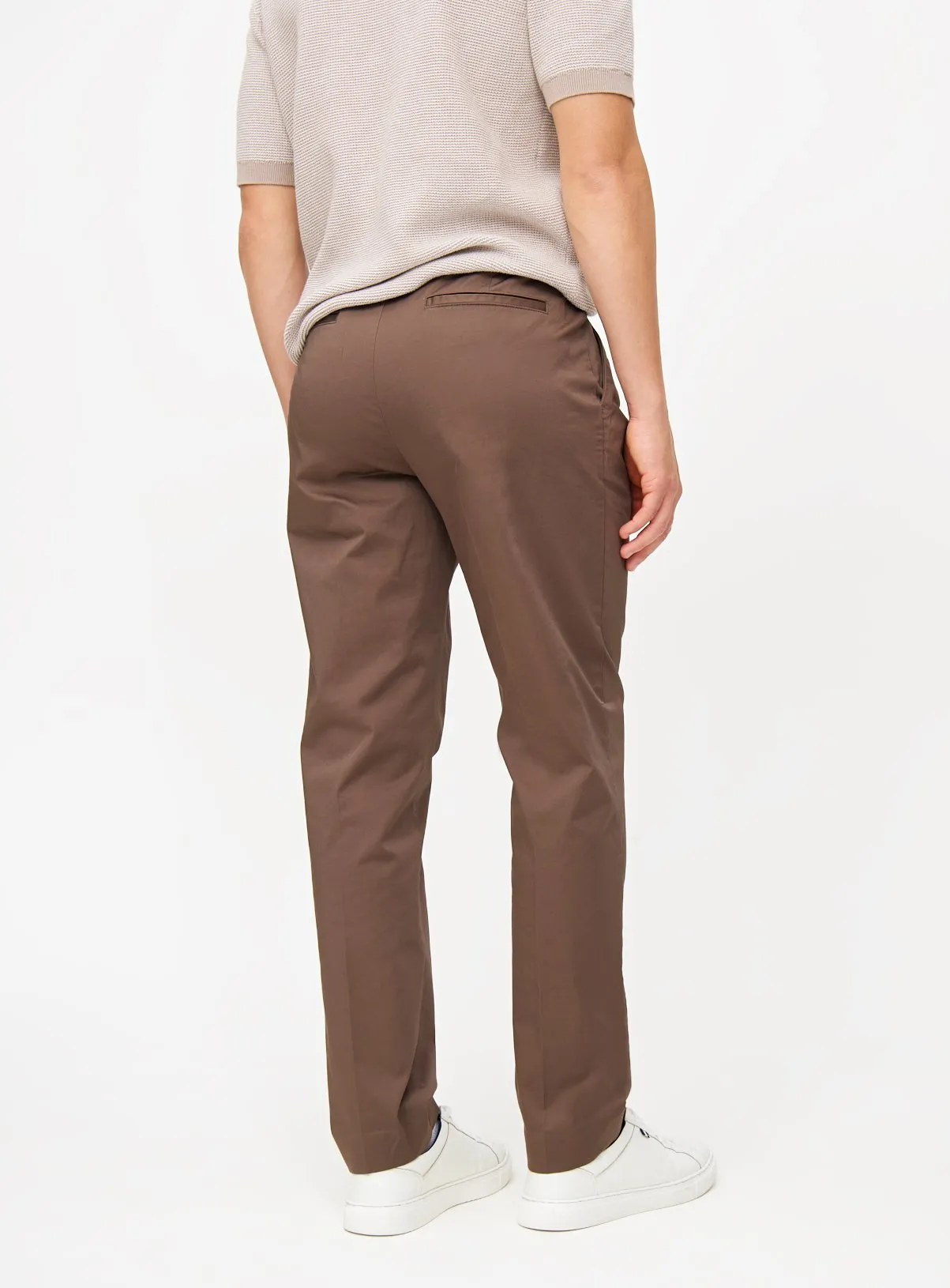 Buy Neutral Sateen Trousers 34R | Trousers | Tu