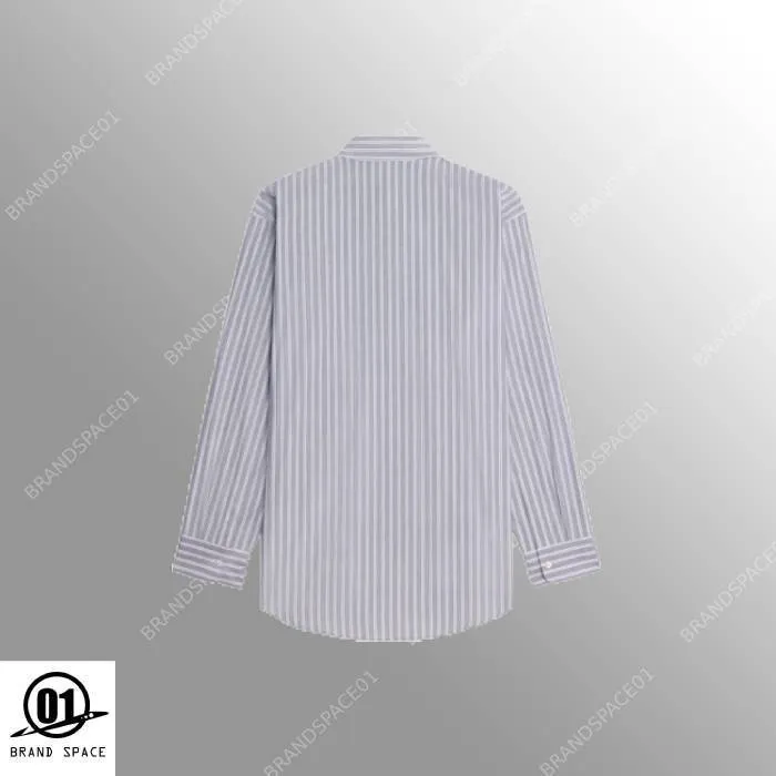 CELINE  |Button-down Stripes Unisex Street Style Long Sleeves Cotton