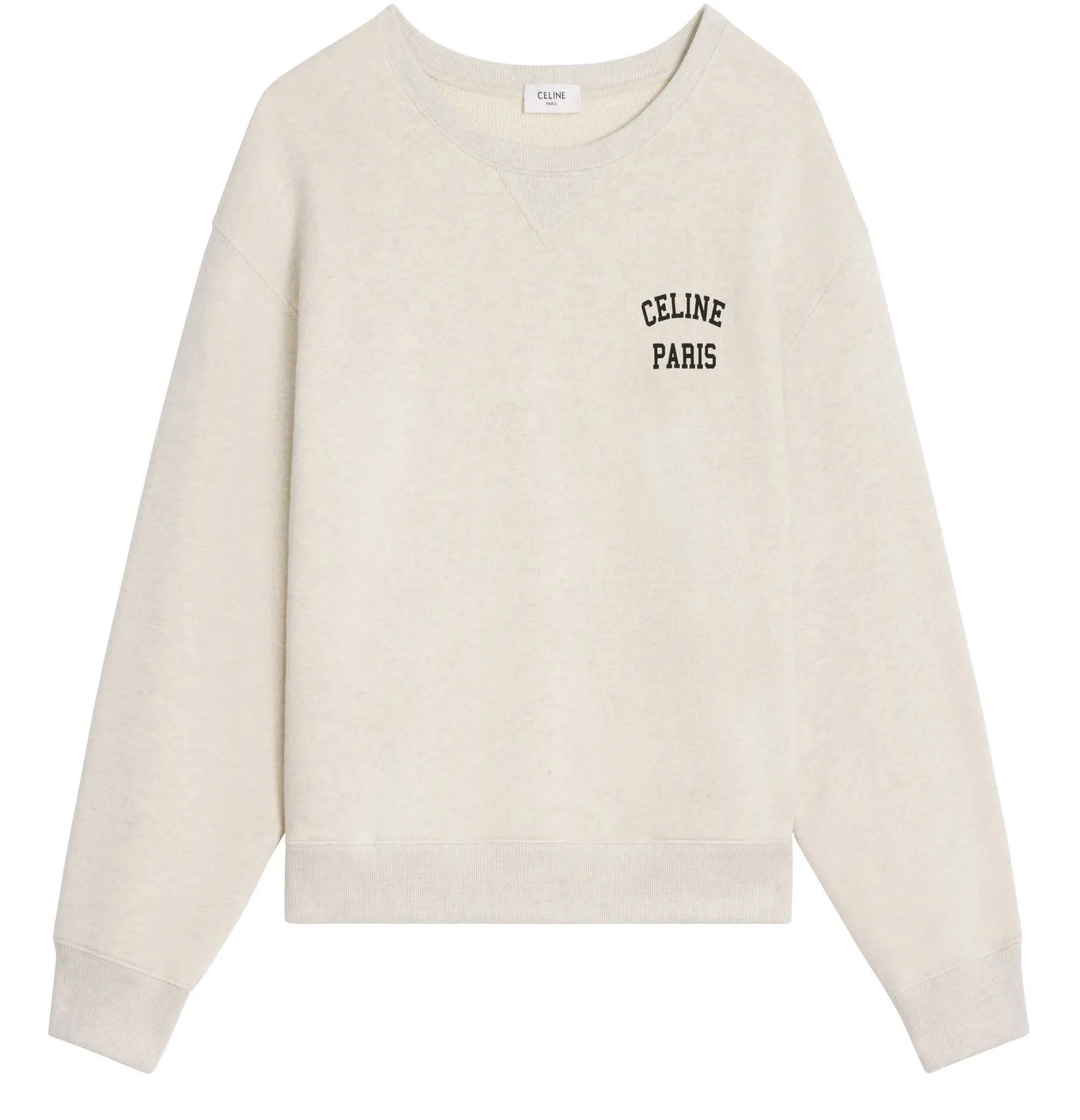 CELINE  |Unisex Street Style U-Neck Long Sleeves Plain Cotton Logo