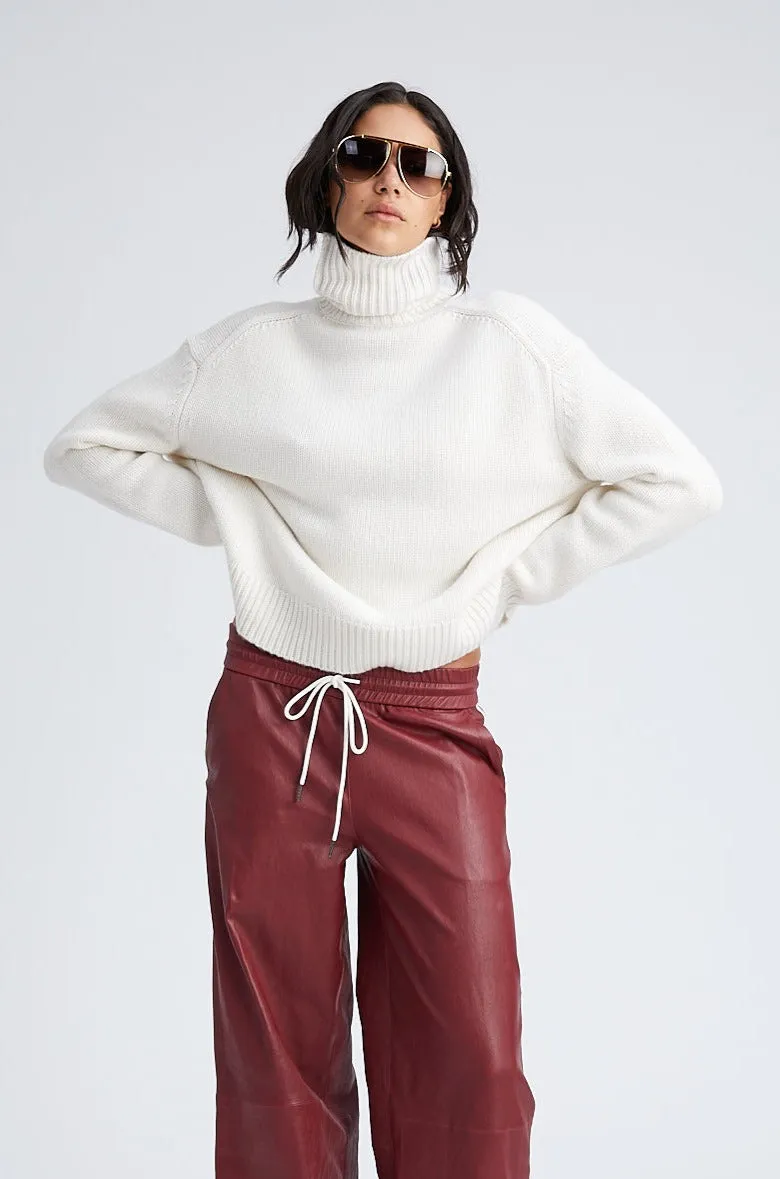 Chalk Cashmere Heavy Turtleneck Sweater