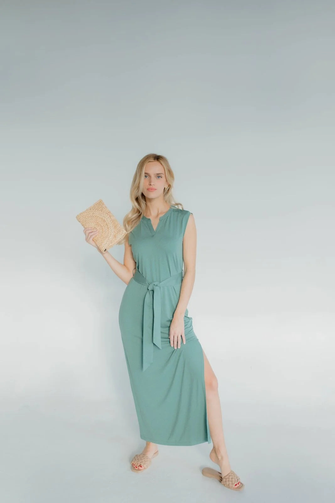 CHARLOTTE BELTED MAXI DRESS