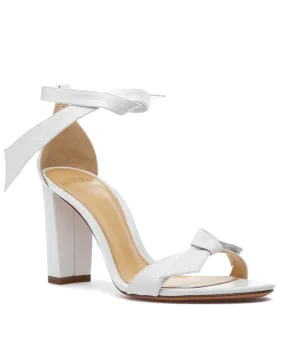 Clarita 90 Bow Leather Sandal in White