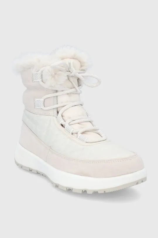 Columbia snow boots SLOPESIDE PEAK LUXE creamy color 1979551