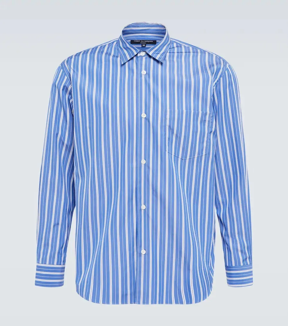 COMME des GARCONS  |Button-down Stripes Unisex Street Style Long Sleeves Cotton