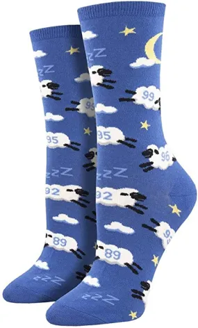 Counting Sheep Women's Socks - Blue