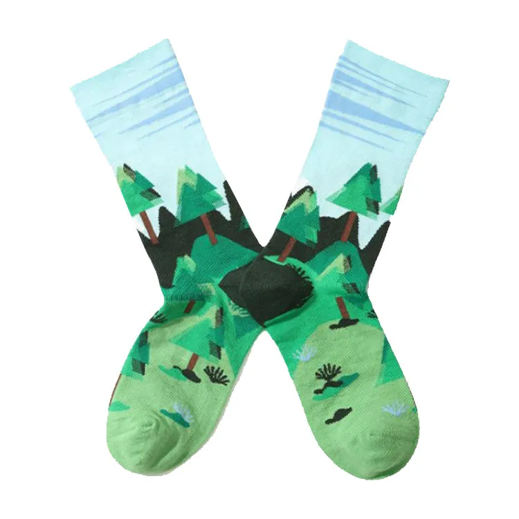 Crew Socks | Funky Socks - Forest