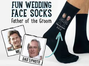 Custom Photo Father Of The Groom Wedding Socks