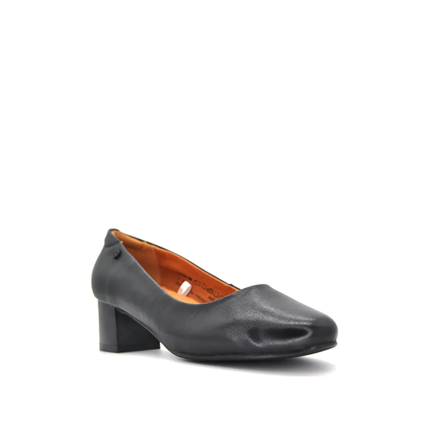 Desteen Pump Women's Shoes - Black Leather