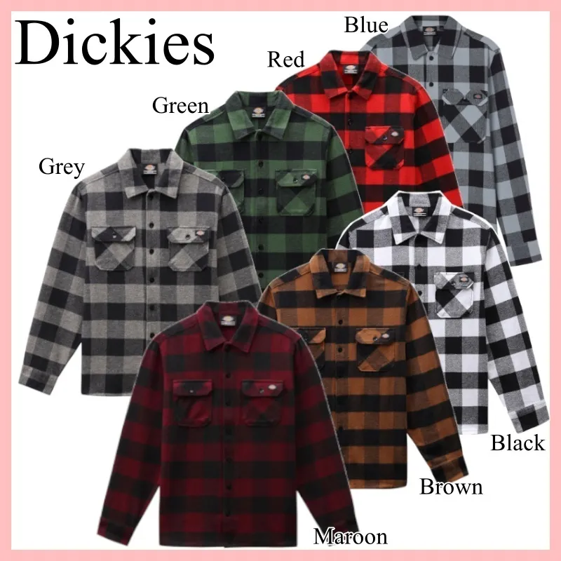 Dickies  |Button-down Other Plaid Patterns Street Style Bi-color