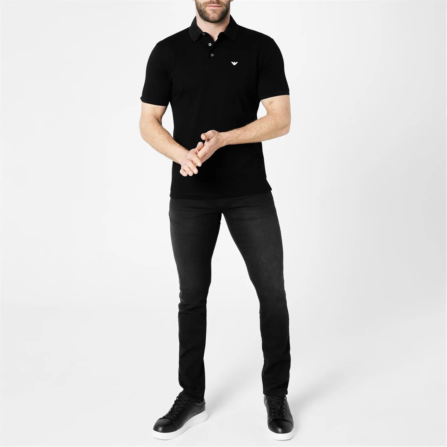 EMPORIO ARMANI  |Button-down Unisex Street Style Plain Cotton Short Sleeves