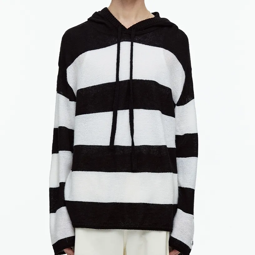 Fallett  |Stripes Unisex Street Style Long Sleeves Oversized Logo