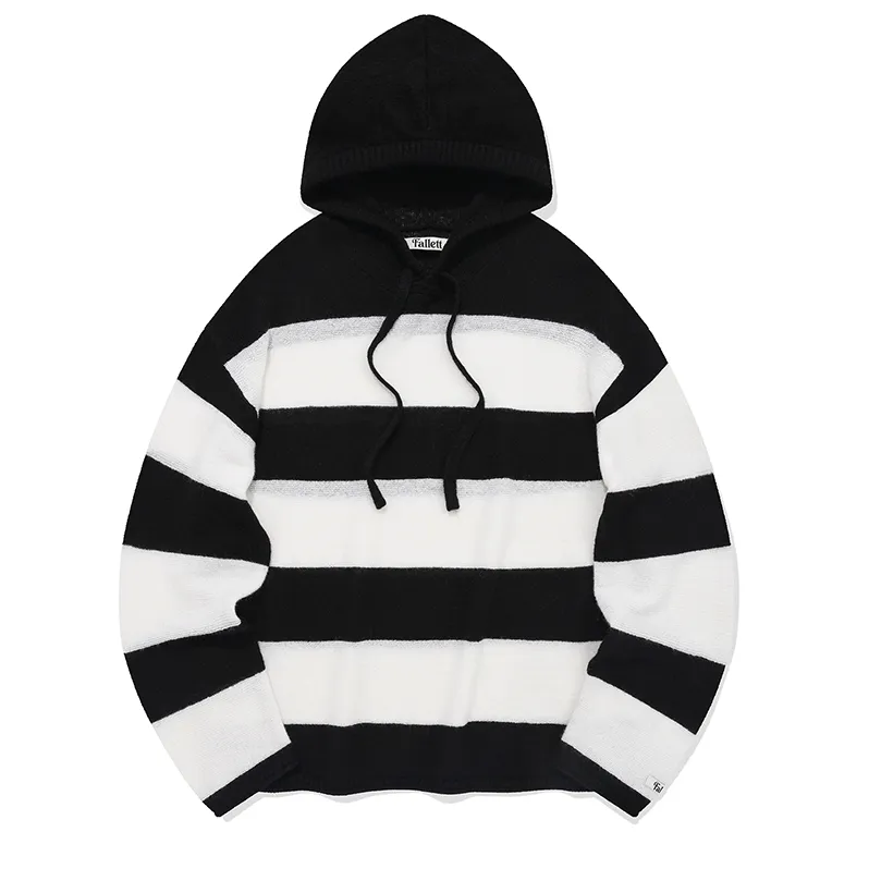 Fallett  |Stripes Unisex Street Style Long Sleeves Oversized Logo