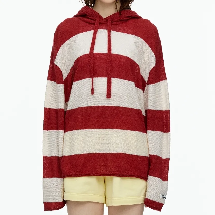 Fallett  |Stripes Unisex Street Style Long Sleeves Oversized Logo