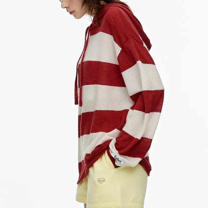 Fallett  |Stripes Unisex Street Style Long Sleeves Oversized Logo