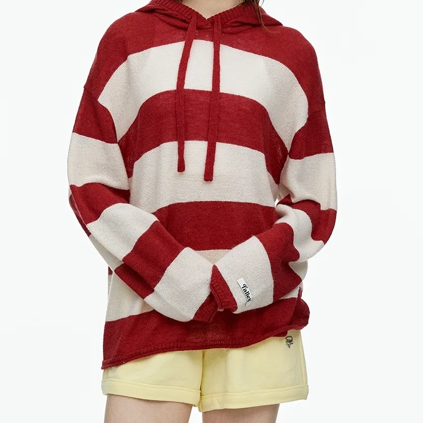 Fallett  |Stripes Unisex Street Style Long Sleeves Oversized Logo