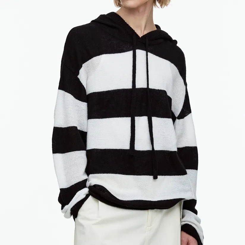 Fallett  |Stripes Unisex Street Style Long Sleeves Oversized Logo