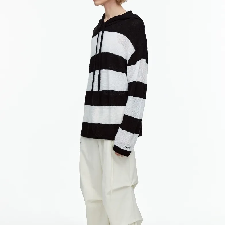 Fallett  |Stripes Unisex Street Style Long Sleeves Oversized Logo