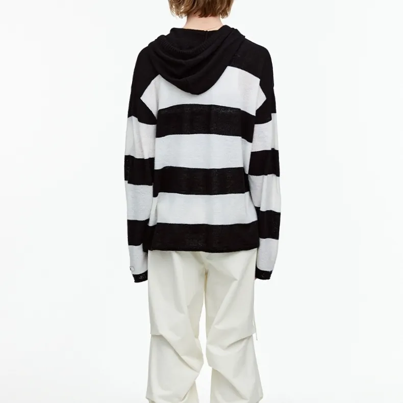 Fallett  |Stripes Unisex Street Style Long Sleeves Oversized Logo