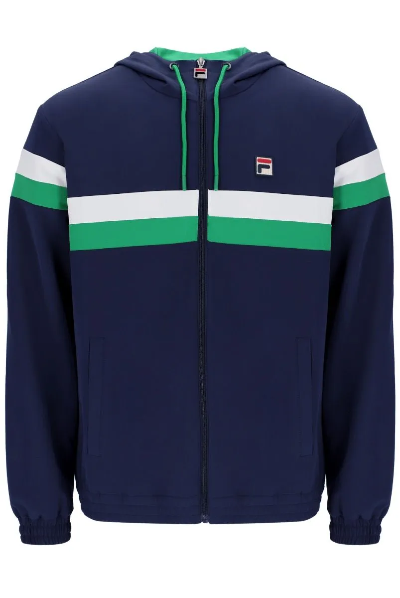 Fila Umpire Hooded Track Jacket Navy/White