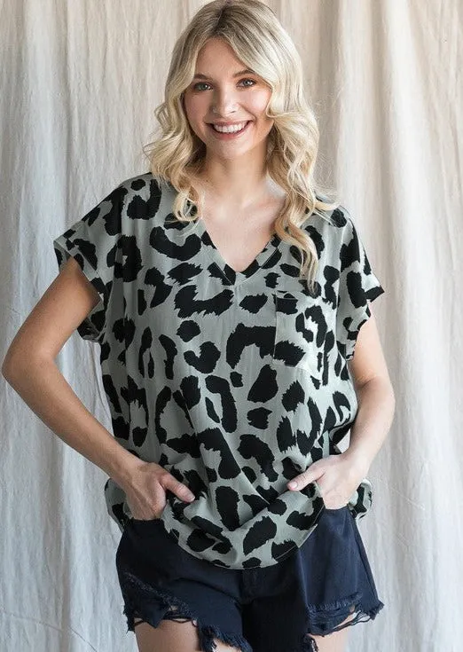 FINAL SALE - Relaxed fit Leopard Tops - 2 Colors!