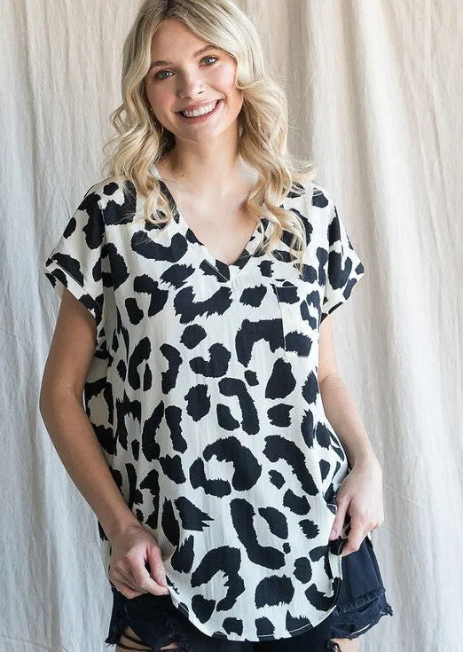 FINAL SALE - Relaxed fit Leopard Tops - 2 Colors!