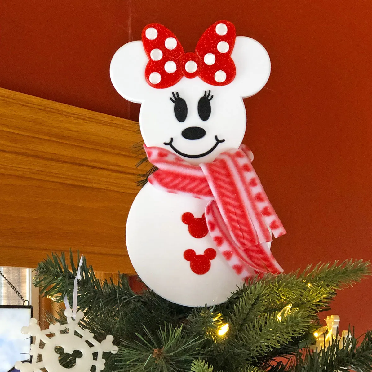 Girl Snow Mouse Christmas Tree Topper